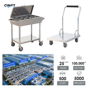CFT Maßgefertigter Schwerlast-Edelstahl-Restaurantküchenwagen NSF-Zertifiziert 300kg/m Tragfähigkeit 4-Rad-Lenkrollen für Lebensmittel - Product Image 3