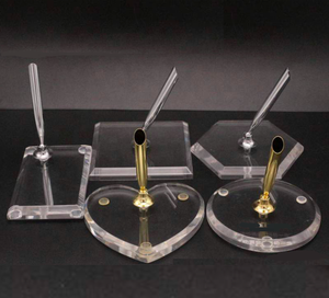 Lüks düğün kalem seti fabrika toptan hediye promosyon resepsiyon Guestbooks konuk işareti ile kalem akrilik kalem standı tutucu - Product Image 6