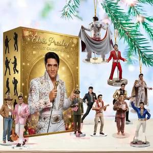 Calendrier de l'Avent Elvis Presley-Boîte aveugle Décoration de sapin de Noël Ornements en plastique 12 + y - Product Image 1