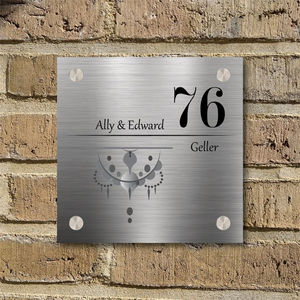 Letreros de placa de identificación reemplazables personalizados del fabricante, números de casa, placa de puerta de apartamento de acero inoxidable, letrero de puerta de oficina - Product Image 2