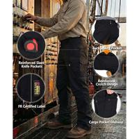 8432 Fortement recommandé, pantalon de travail en toile Dura-Stretch Rip-Stop avec poches cargo de 8,5 oz, résistant aux flammes, hydrofuge et anti-taches