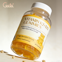 Gummies de Vitamine D3 K2 et Calcium à Faible Teneur en Sucre : Complément pour des Os Sains, une Flexibilité Articulaire et un Système Immunitaire Renforcé - Gummies VITAMINE K2+D3