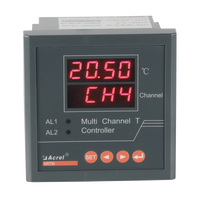 Controlador de Temperatura con Pantalla LED de 2 Dígitos y 8 Canales para Sensor PT100, Modbus-RTU, Acrel ARTM-8, para Gabinete de Distribución de Energía