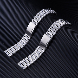 JUELONG 5 cuentas 20mm 22mm extremo recto correa de reloj de Metal correa de reloj de acero inoxidable - Product Image 1
