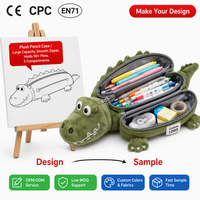 Boneka Plush Custom, Gantungan Kunci Plush Custom, Buaya Kartun, Tempat Pensil Panjang, Penyimpanan Alat Tulis Sekolah Portabel, Perlengkapan Sekolah Sehari-hari untuk Siswa