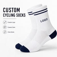 Chaussettes de cyclisme personnalisées avec logo, chaussettes de sport respirantes pour le vélo avec soutien de la voûte plantaire et semelle amortissante OEM