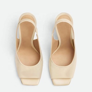 Women's Brand Style Irregular Metal High Heels Square Toe Sandals Summer Girls Stiletto Slingback Dress <b>Shoes</b> - Product Image 4