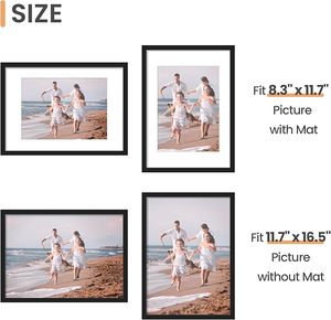 Wall Mount cổ điển A3 màu đen Tùy chỉnh hình ảnh khung giá rẻ bán buôn hiển thị hình ảnh màu đen khung ảnh sơn - Product Image 2