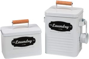 Distributeur de feuilles de séchage en métal Conteneur Couvercle Distributeur d'<span class=keywords><strong>adoucissant</strong></span> pour buanderie Décor Séchoir Organisateur de vêtements - Product Image 4