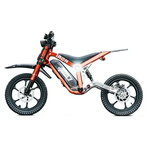 Bicicleta elétrica com pneu gordo potente para crianças, novo design, bateria de lítio com suspensão total retrô, mountain bike e pneu gordo