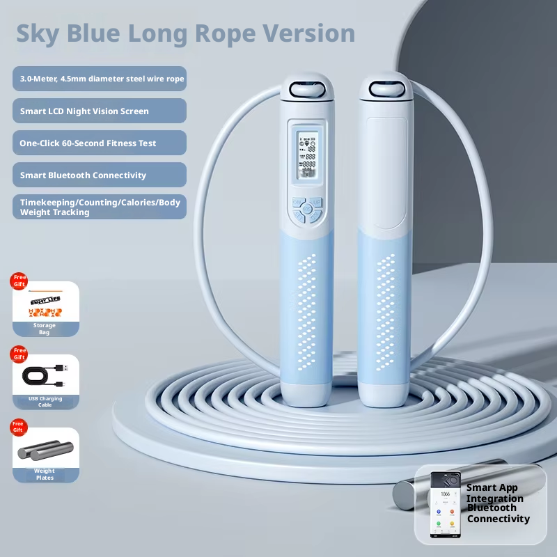 Long rope-blue weight block eva zipper bag