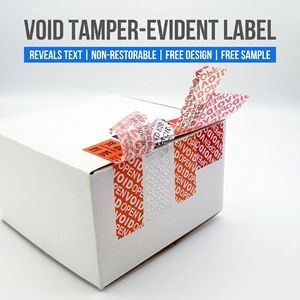 Étiquette de sécurité auto-adhésive personnalisée, imperméable, à effet VOID, autocollant de garantie en papier, étiquette VOID - Product Image 1