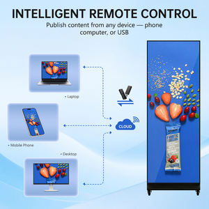 Dış Mekan İç Mekan LED Poster Ekranı Ultra İnce Taşınabilir Dijital Banner Led Panel Video İnce Reklam Posteri Taşınabilir Led Ekran - Product Image 4