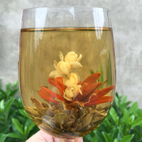 Thé fleuri chinois, art floral, thé vert au jasmin, boule de thé fleuri, meilleur cadeau, thé fleuri