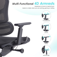 Chaises de bureau haut de gamme en maille à dossier haut réglable, ergonomiques, grandes et hautes, certifiées Bifma