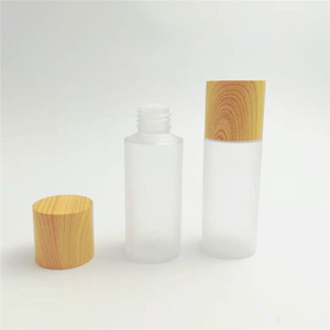 OEM vacío grande sobre tapa 100ml Cuidado de la piel crema loción botella de madera tapón de rosca botellas fabricante/al por mayor - Product Image 2