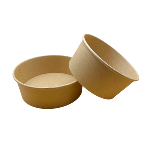 Biểu tượng tùy chỉnh in giấy kraft Bát salad lấy đi dùng một lần phân hủy sinh học giấy salad-Bowl với nắp container thực phẩm cho chế độ ăn uống - Product Image 1