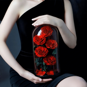 Cadeau de <span class=keywords><strong>la</strong></span> Saint-Valentin haut de gamme Ornement de rose en verre Décoration Fleur véritable Cadeau de Noël tendance - Product Image 2