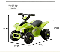 Voiture tout-terrain pour enfants à piles avec télécommande pour les enfants de 2 à 4 ans, quad en plastique, voiture à pédales