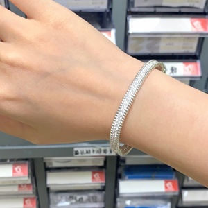 Pulseras de tenis unisex de moissanita con imitación de perlas y corte esmeralda, estilo hip hop, para fiesta, venta al por mayor de joyería fina de última moda. - Product Image 5