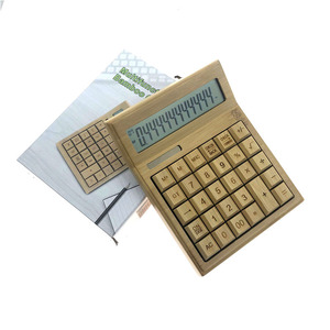 Bamboo Calculator 12 Digit <b>Solar</b> <b>Powered</b> Large Office Gift Calculator - Product Image 1
