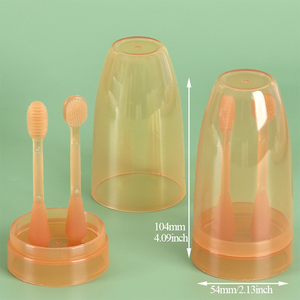 Étui à brosse à dents personnalisé SUNSHING avec logo, boîte de soin buccal pour bébé, boîte à brosse à dents pour nourrisson, support de rangement en silicone pour brosse à dents de bébé, idéal pour les voyages - Product Image 4