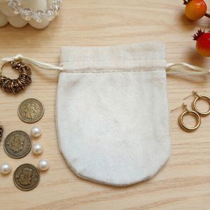 Sac à bijoux en velours de coton super doux de luxe, emballage cadeau en velours doux, pochette à cordon, sac de protection contre la poussière, emballage cadeau pour cosmétiques - Product Image 3