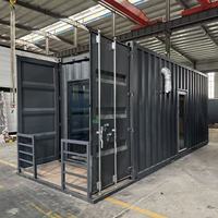 Maison conteneur préfabriquée pliable de 20 pieds, cabine modulaire à double aile pour camp minier, hébergement en site isolé