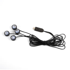 Application mobile <span class=keywords><strong>de</strong></span> lumière ambiante <span class=keywords><strong>de</strong></span> voiture à commande vocale Full Ground Star à sept couleurs avec télécommande, pas besoin <span class=keywords><strong>de</strong></span> modifier les éclairages au sol. - Product Image 1