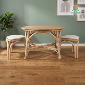 Nhat Minh Children's Rattan <b>Table</b> And <b>Chair</b> Set Round Rustic Eco-Friendly <b>Dining</b> Furniture For Kids .<b>foldable</b> - Product Image 3