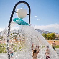 Équipement de jeu aquatique commercial en acier inoxydable pour enfants, équipement interactif de jeux d'eau pour parc aquatique extérieur
