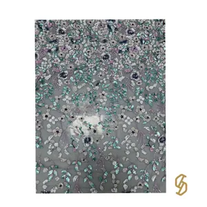 New style 3D Exquisite Design Lightweight Sequin Stretch Mesh Fabric For Dance Outfits, Throw Pillows And Decoration