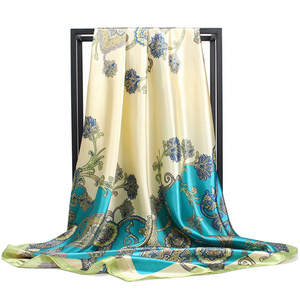 <span class=keywords><strong>Foulard</strong></span> Quadrato in Raso di <span class=keywords><strong>Seta</strong></span> <span class=keywords><strong>Verde</strong></span> Tinta Unita 50cm per Acconciature e Decorazione Borse - Product Image 6
