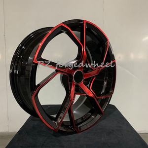 Pengzhen <span class=keywords><strong>Promotion</strong></span> Nouveau Design Brillant Noir Rouge 18 Pouces Cinq Rayons En Alliage D'aluminium De Voiture Forgé Jantes 40mm ET pour GLE450-W167 - Product Image 5