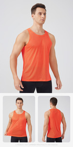 เสื้อกล้ามผู้ชายไซส์ใหญ่ แห้งเร็ว ระบายอากาศดี เหมาะสำหรับวิ่งออกกำลังกายกลางแจ้ง ฟิตเนส มาราธอน - Product Image 4