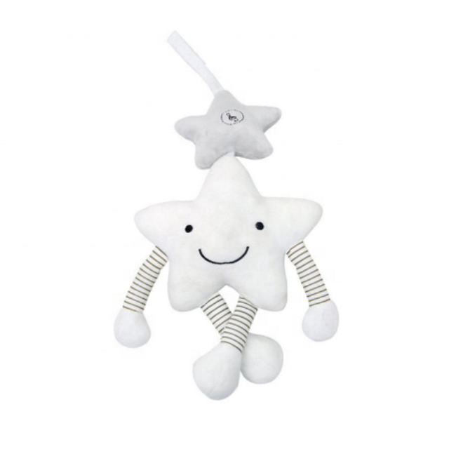 Мягкая подвесная игрушка для детской кроватки, коляски, детские удобные мягкие подарки в виде звезд, интеллектуальная развивающая игрушка-погремушка для детей раннего развития