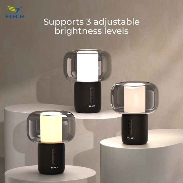 Modern Home BT Speaker, 360° Stereo Sound with RGB Atmosphere Lighting,  Multi-Room Audio, and Ambient Light for Home