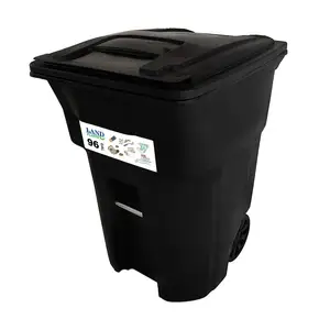 32 64 Gallon Garbage Can With Outside Wheels And Lid