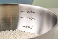 Ensemble de 3 bols mélangeurs modernes en acier inoxydable épaissi pour la cuisine, coloris assortis, 20, 24, 28 cm