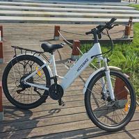 Sepeda Urban Elektrik 48V 26 Inci, 750W Hub Tanpa Sikat Gigi-Motor 13AH 14AH Baterai Tersembunyi Sepeda E dengan Kunci
