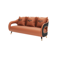Ensemble de table et 4 chaises en cuir de luxe pour bureaux et espaces publics, canapé de réception en cuir pour zone d'attente et négociation