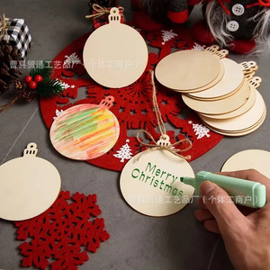 Ornements d'anges en bois non finis à peindre, décorations pour arbre de Noël, accessoires artisanaux de bureau pour les fêtes - Product Image 3