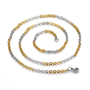 Chaînes en acier inoxydable en gros pour la fabrication de bijoux, chaînes en or 18 carats pour hommes - Product Image 1