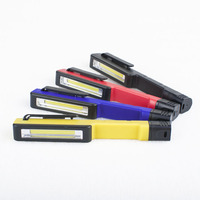 Lampe de travail COB à piles, type stylo, ultra-mince en ABS, rotative à 60°, pour éclairage d'urgence domestique et entretien automobile, avec base magnétique