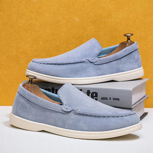 <span class=keywords><strong>Zapatos</strong></span> Italianos de Lujo para <span class=keywords><strong>Hombre</strong></span>, Mocasines Casuales de Gamuza y Cuero para Conducir, con Logotipo Personalizado - Product Image 1