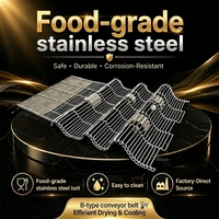 Bande transporteuse en acier inoxydable de qualité alimentaire Yuchen, facile à nettoyer, résistante à la chaleur, en acier inoxydable 304