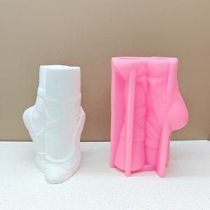 قالب سيليكون على شكل حذاء باليه لصنع المزهريات المجوفة، تصميم فني للمزهريات، قالب سيليكون للخرسانة والجبس والشموع - Product Image 4