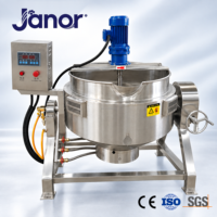 Marmite de cuisson automatique à gaz de 200 L avec mélangeur intégré pour purée de pommes de terre et de manioc
