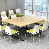 Chaise de formation commerciale en gros pour salle de conférence, chaise de bureau en acier massif avec dossier arqué pour personnel