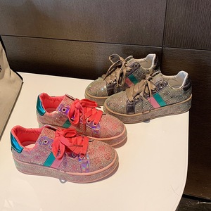 2026 Autumn New Full Star Rhinestone Women Sneakers Luxury Heavy Craft <b>Rainbow</b> Splicing Designer Casual Sport Shoes - Product Image 3